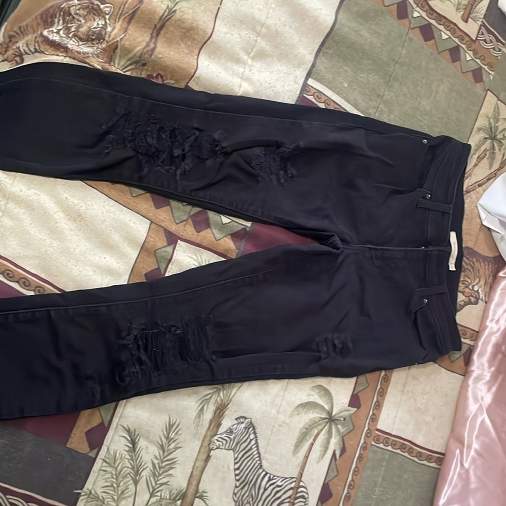 Levi distressed black Skinny Jeans, size 2